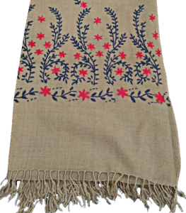 Embroidered Wool Shawl For Ladies - Image 3