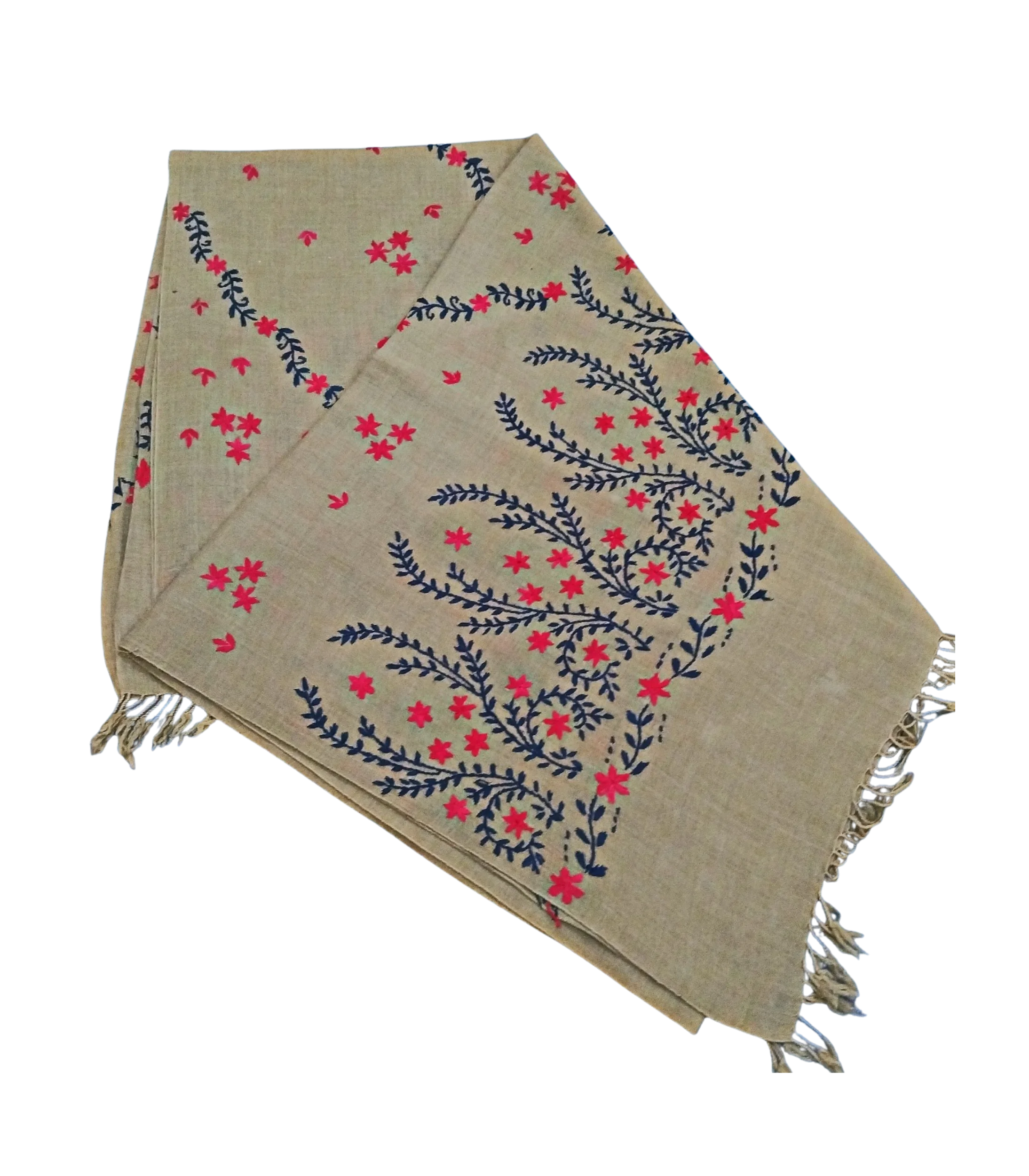 3 (1) Embroidered Wool Shawl For Ladies - Image 1