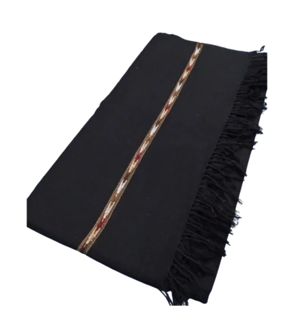 Handmade Wool Shawl For Men (Black)
