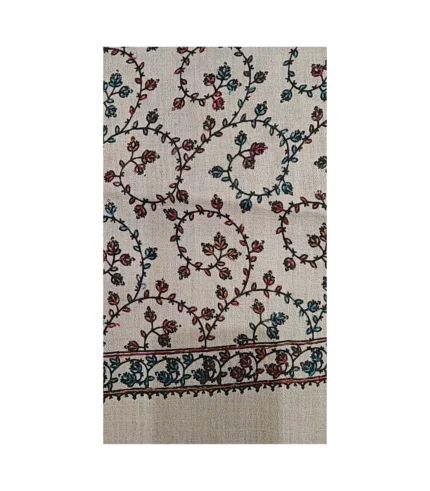 Pure Wool Shawl (Needle Work In Grey)