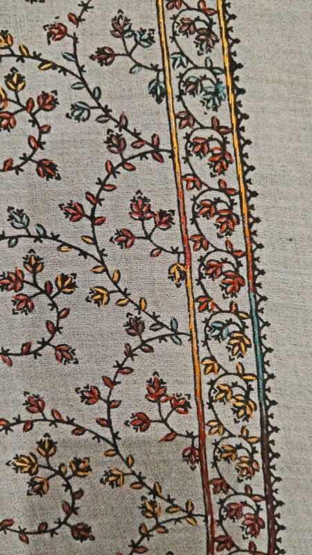 Pure Wool Shawl (Needle Work In Grey) - Image 3