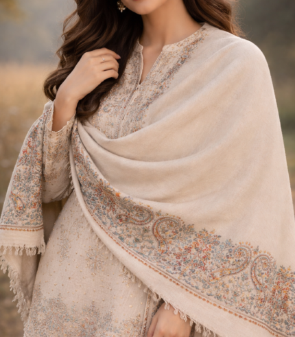 Pure Wool Shawl (Needle Work)